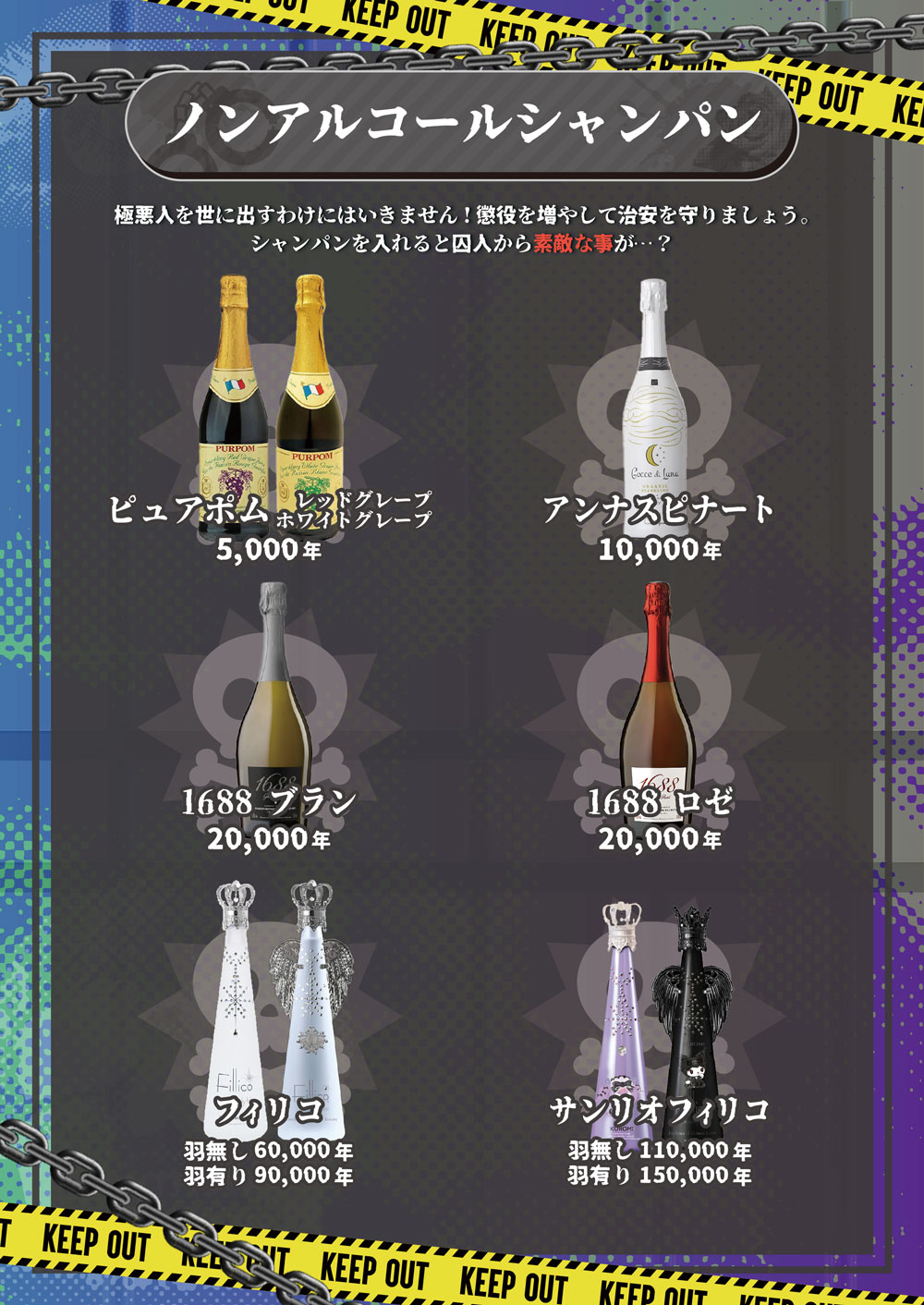 プリズンカフェのノンアルコールシャパン